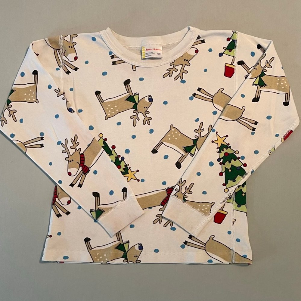 Hanna Andersson Christmas Holiday Pajama Top Size 130 (US Size 8)
